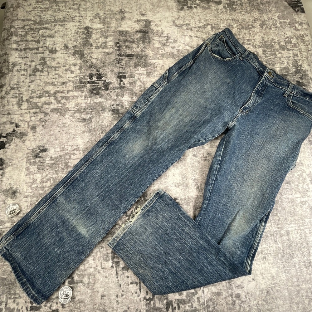 Genuine Dickies Men's Blue Jeans 38x32 Relaxed Fit Workwear Skater Baggy Denim